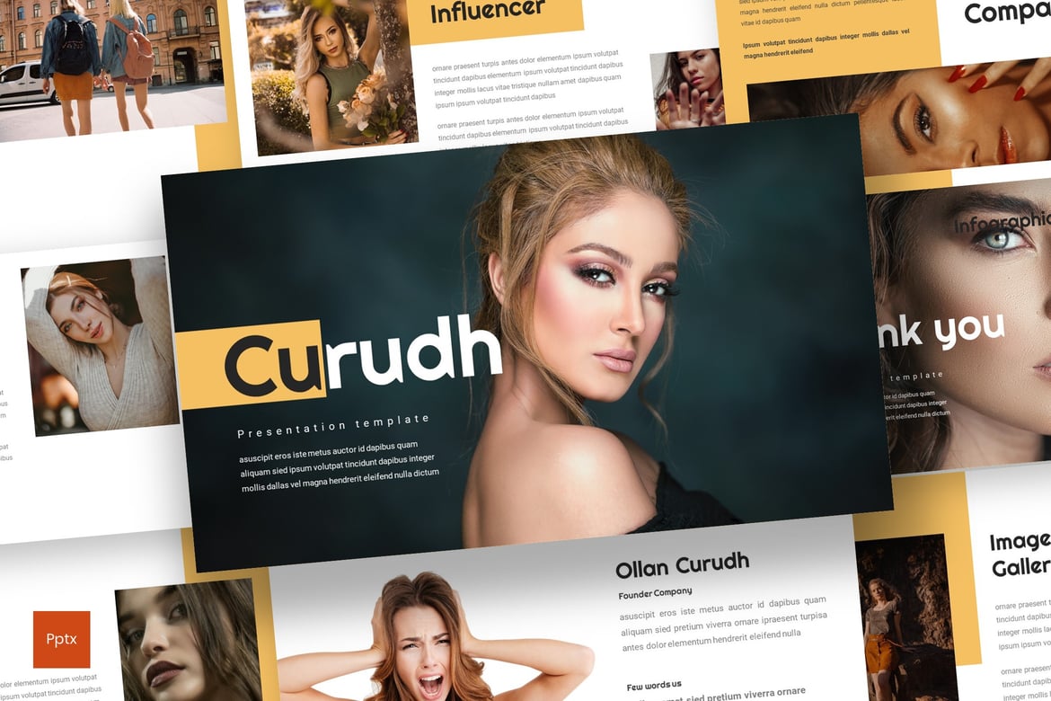 Template Presentasi PowerPoint Curudh - Desain Minimalis dan Kreatif