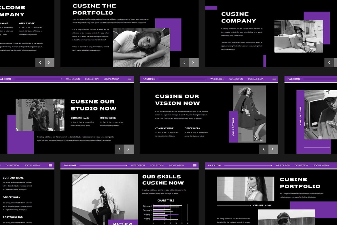 Template PowerPoint CUSINE: Desain Elegan untuk Presentasi Anda