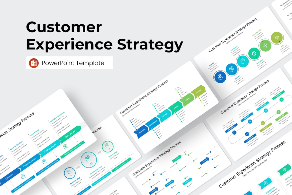 Template PowerPoint Strategi Pengalaman Pelanggan yang Menarik
