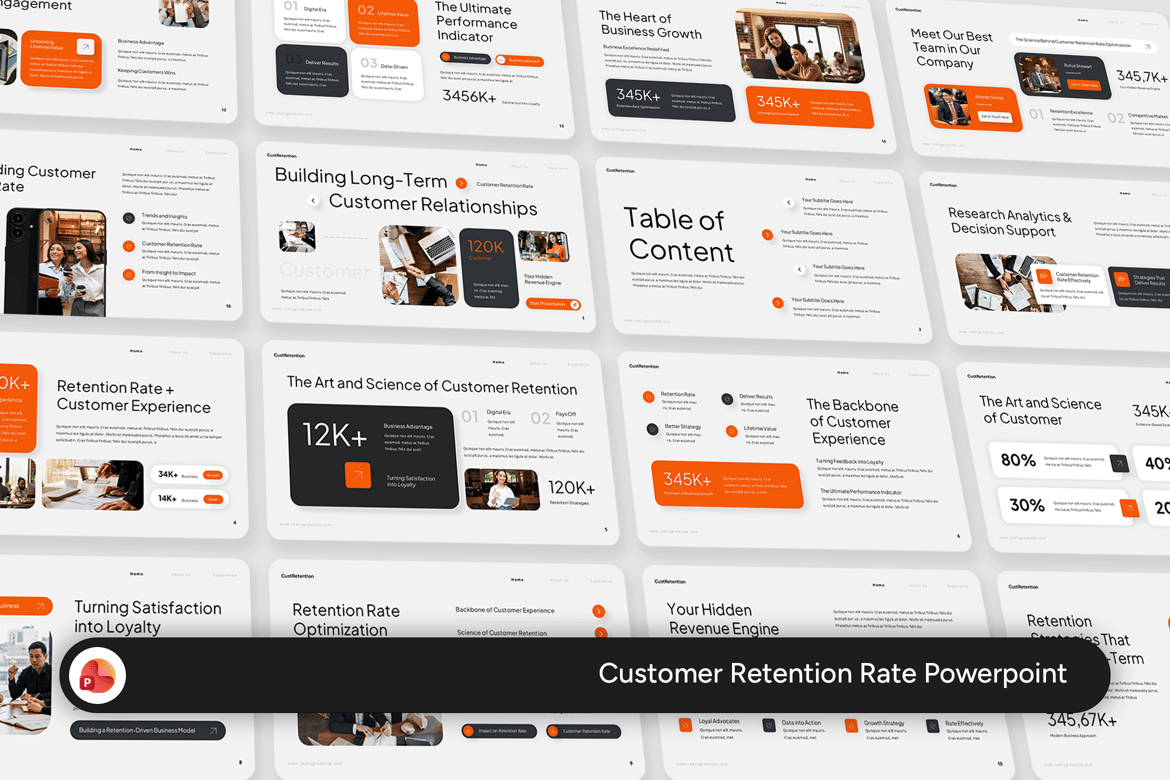 Template Presentasi PowerPoint untuk Meningkatkan Retensi Pelanggan