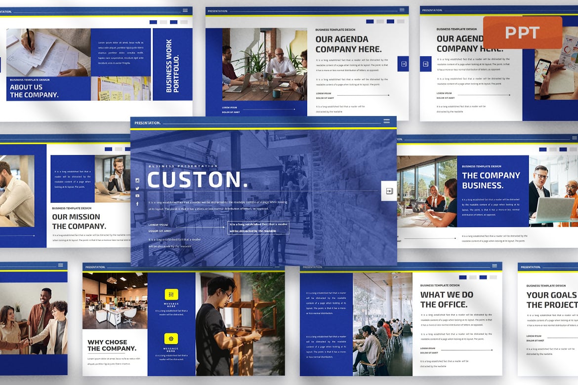 Template Presentasi PowerPoint Custon yang Modern dan Elegan