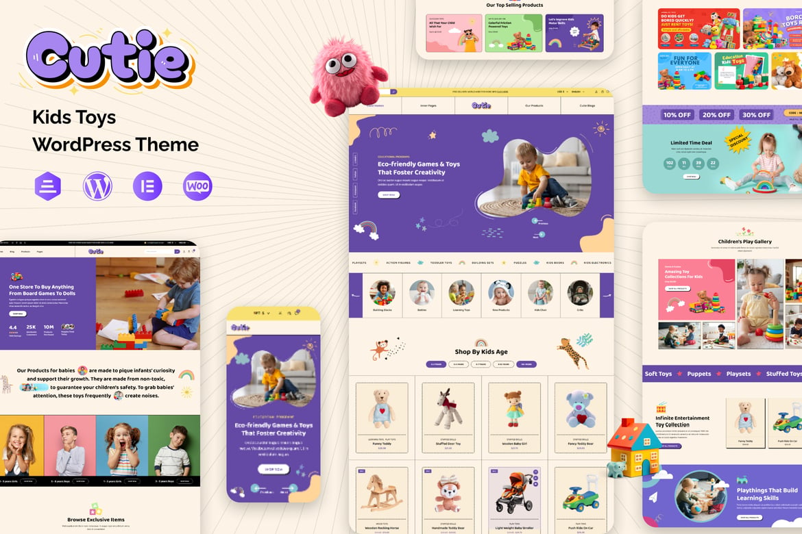 Cutie - Tema WordPress Toko Mainan dan Perlengkapan Anak yang Menarik