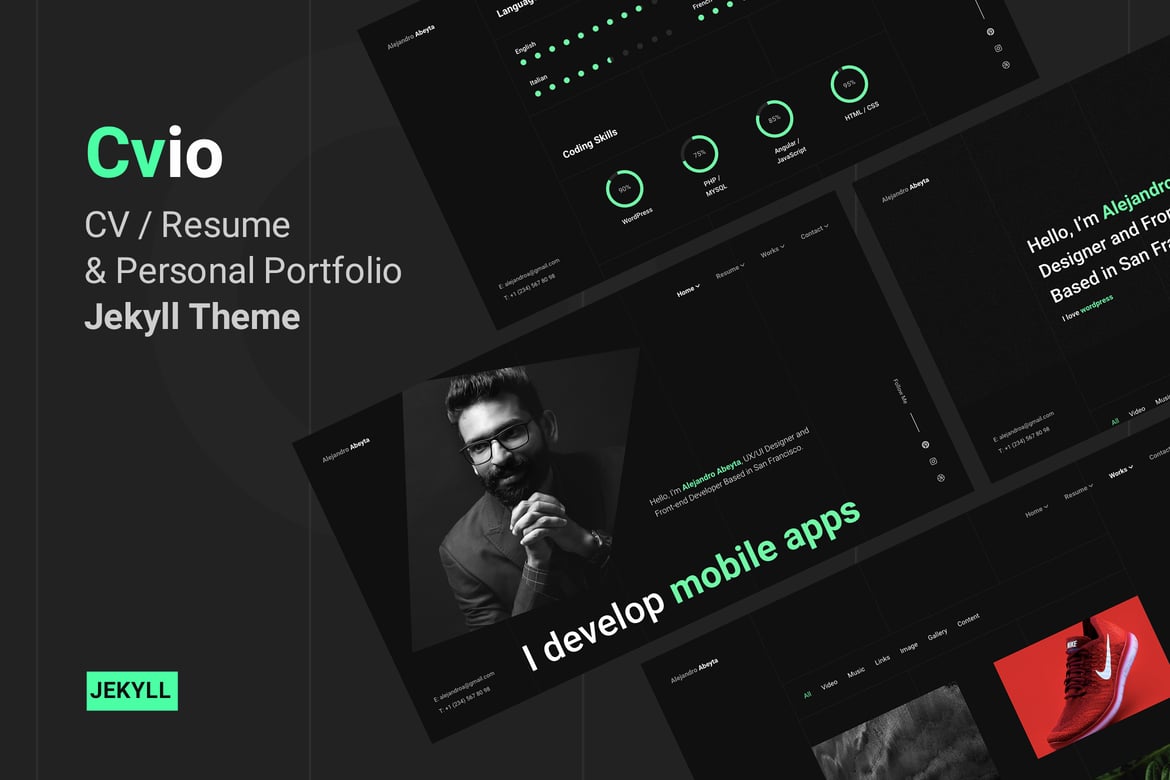 Cvio - Template Website Portofolio Pribadi dan CV yang Menawan