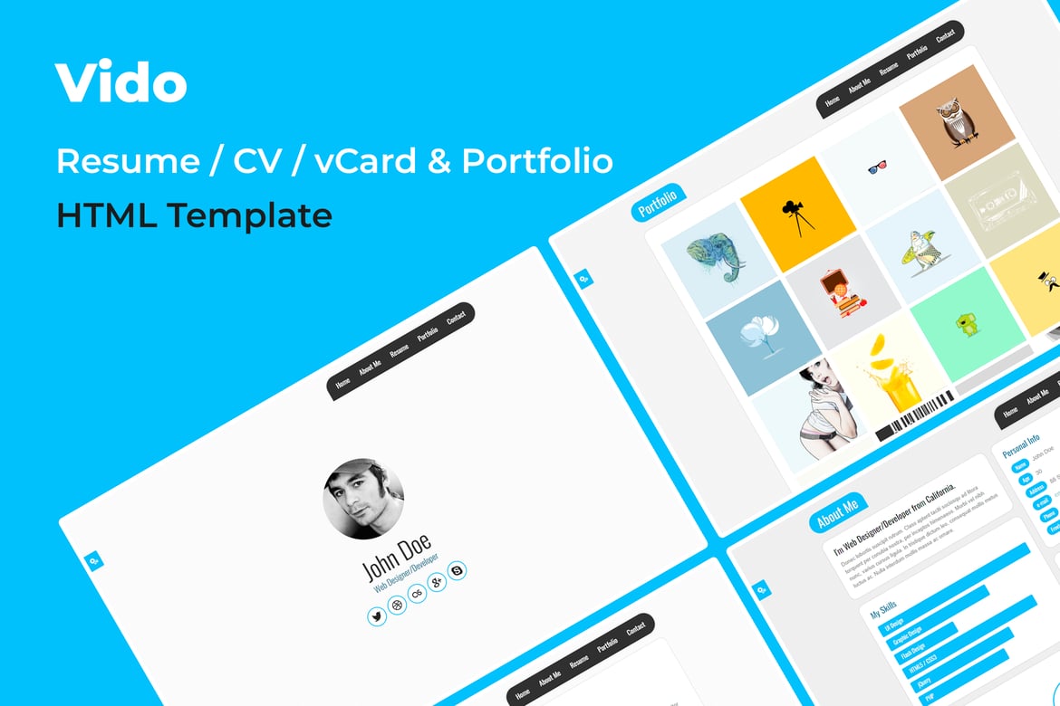 Template CV/Resume Profesional untuk Mempromosikan Diri Anda