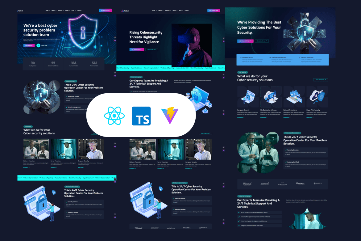 Cybal - Template Website Keamanan Siber Berbasis React.js
