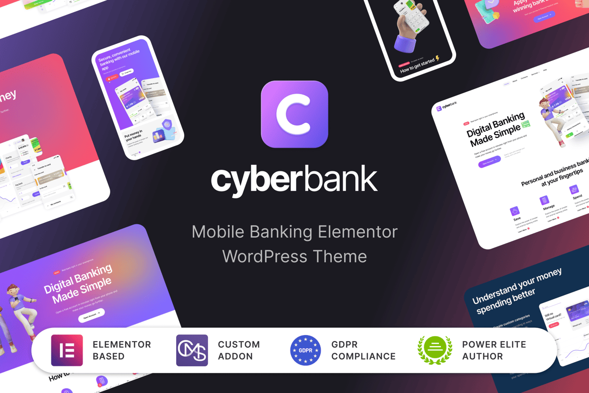 Cyberbank - Tema WordPress Bisnis dan Keuangan yang Tangguh