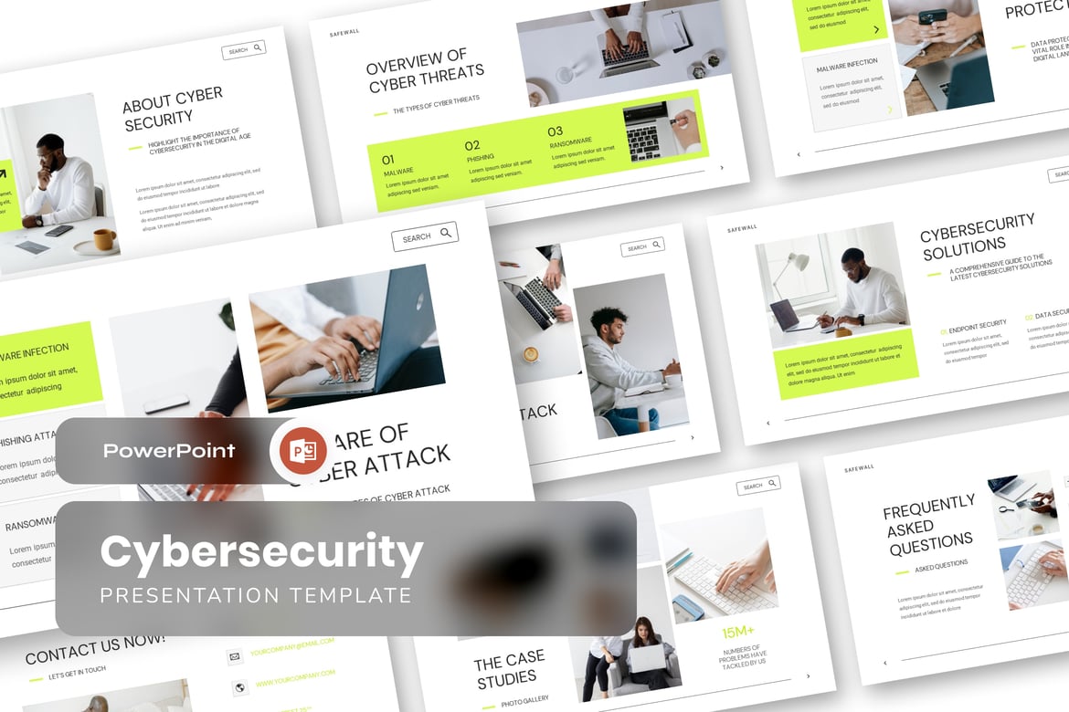 Template Presentasi Cybersecurity yang Menarik untuk PowerPoint