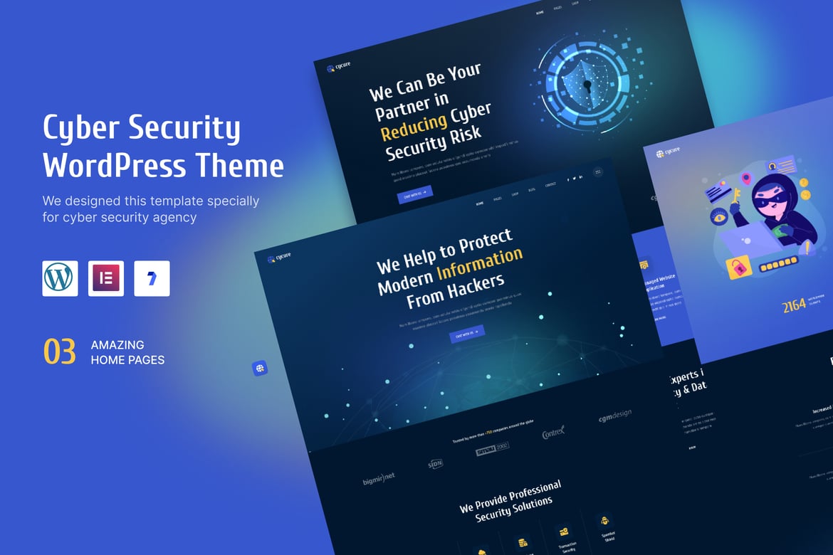 Cycure - Tema WordPress Layanan Keamanan Siber yang Modern