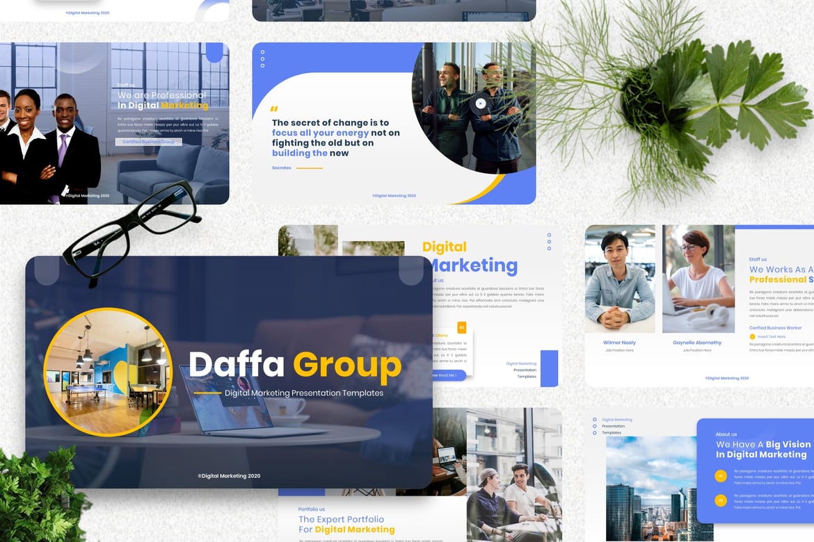 Template Presentasi Digital Marketing Daffa - Powerpoint yang Menarik