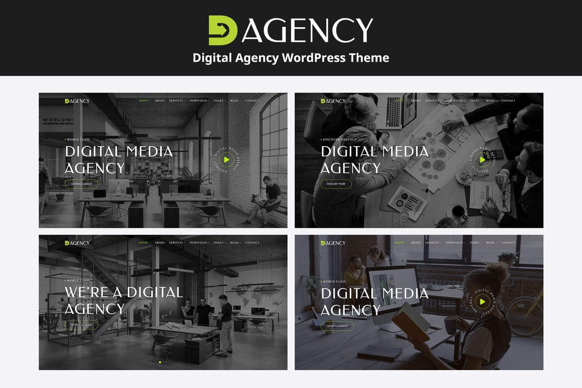 Dagency - Tema WordPress untuk Agensi Digital yang Modern dan Minimalis