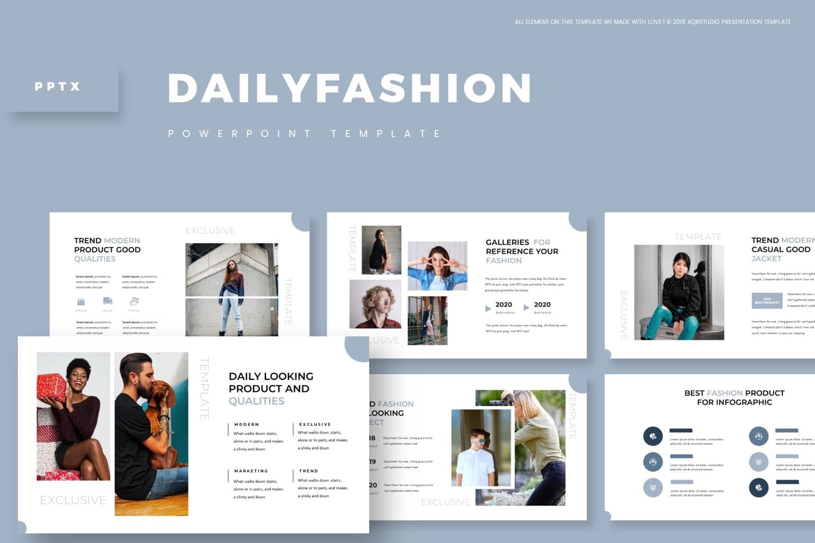 Template Powerpoint Fashion Harian yang Stylish dan Serbaguna