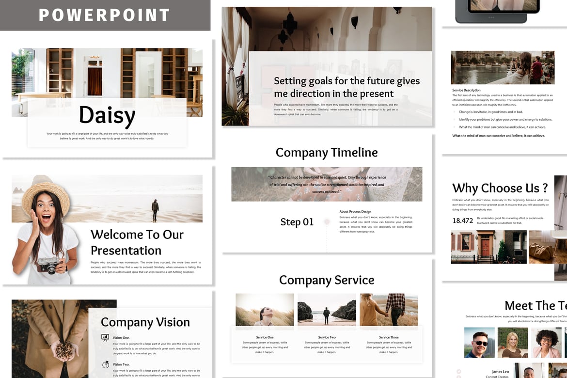 Template Powerpoint Daisy - Solusi Presentasi Profesional