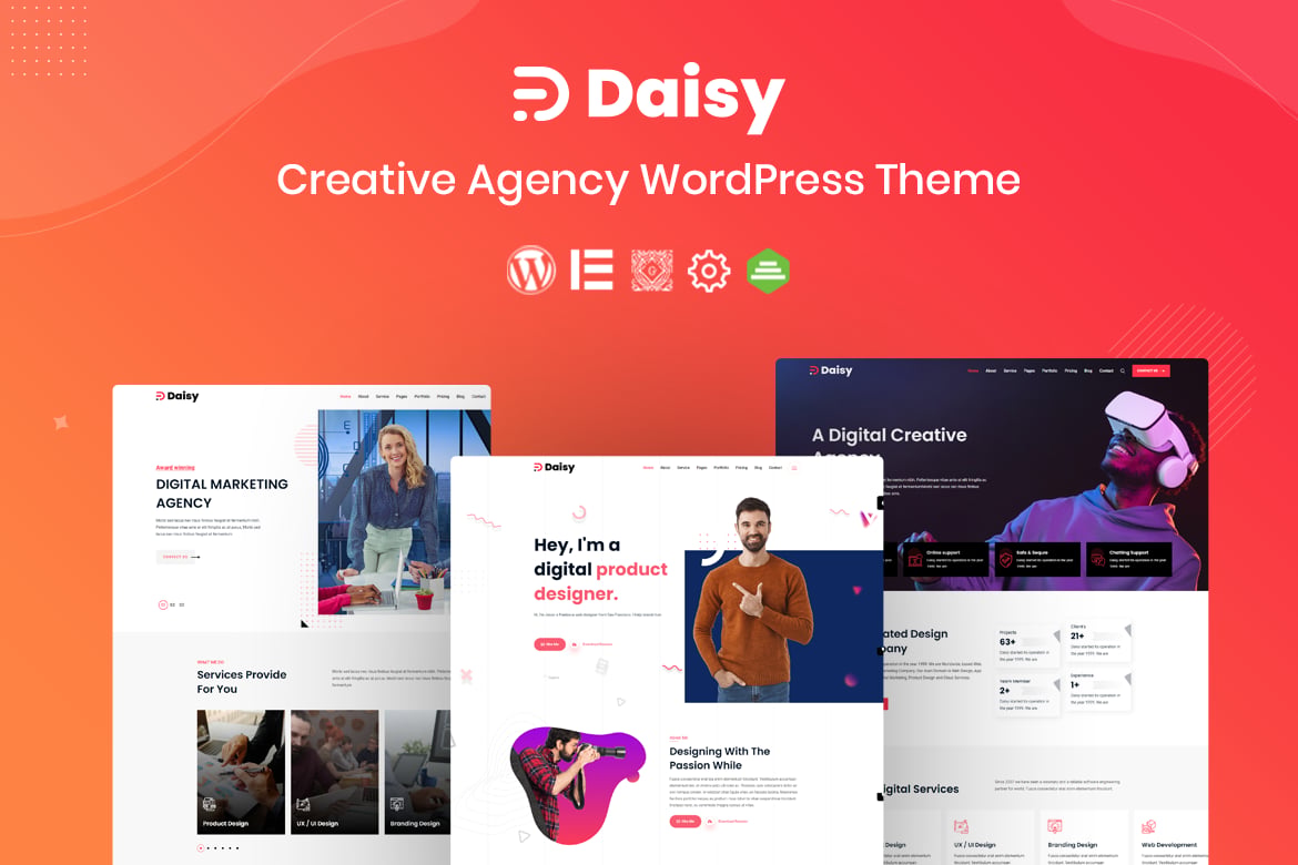 Daisy - Tema WordPress Kreatif untuk Agensi dan Portofolio