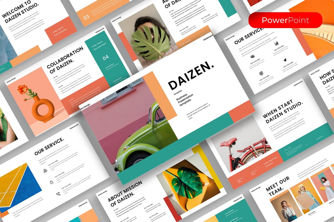Template PowerPoint Daizen untuk Presentasi Bisnis yang Menarik