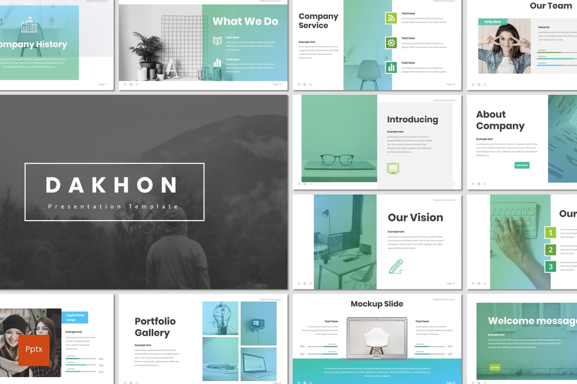 Dakhon - Template Presentasi PowerPoint yang Kreatif dan Minimalis