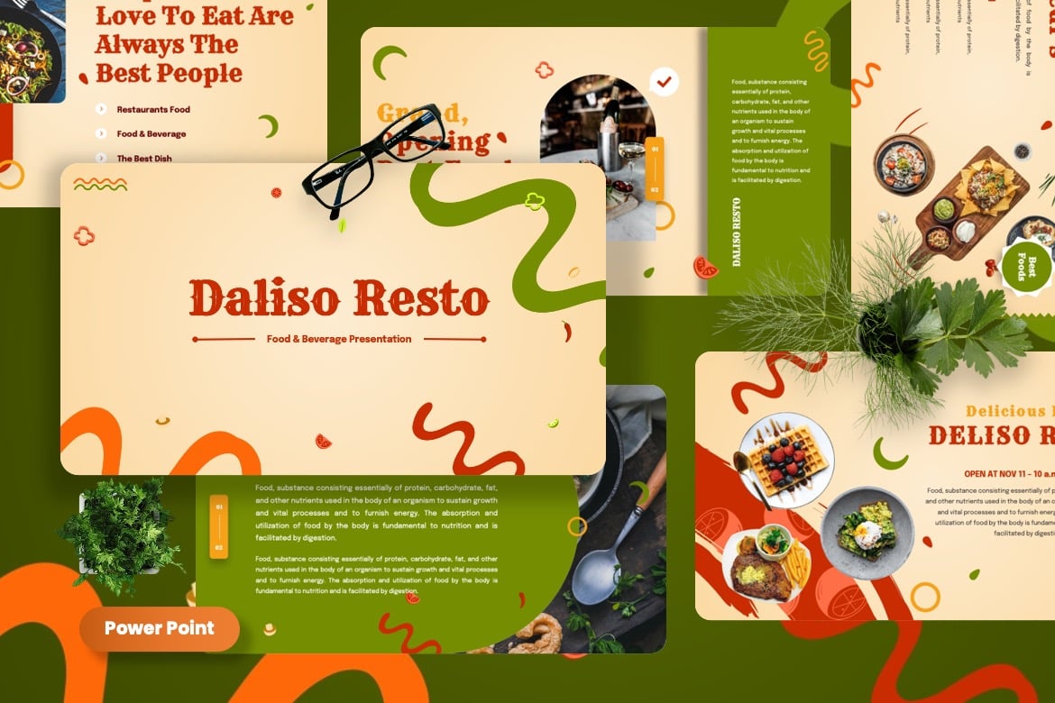 Template Presentasi Daliso - Powerpoint untuk Food & Beverage yang Menarik