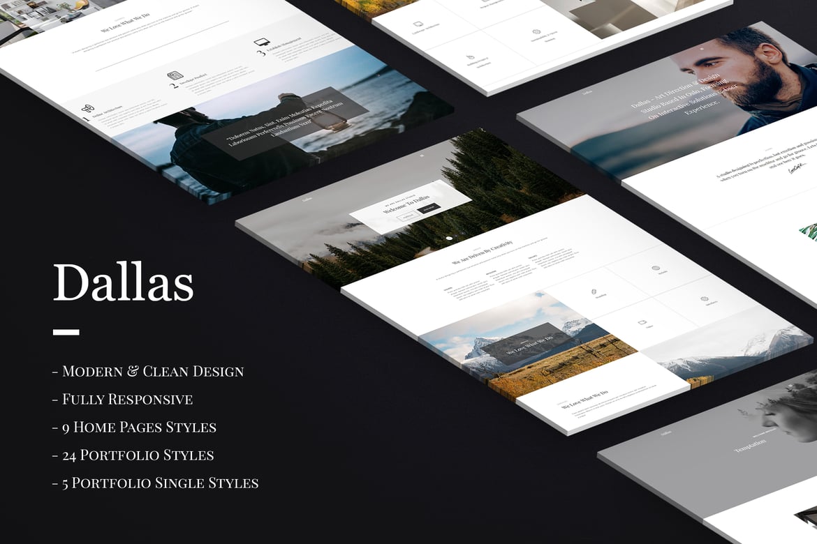 Dallas - Template Website Minimalis untuk Agensi & Portofolio