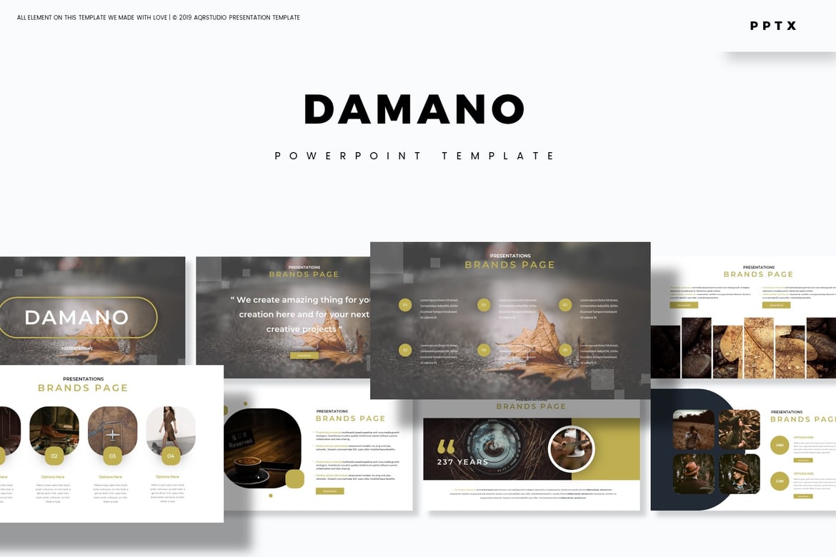 Damano - Template PowerPoint Serbaguna yang Menarik