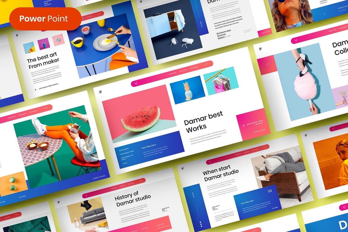 Damar – Template PowerPoint Bisnis yang Menarik