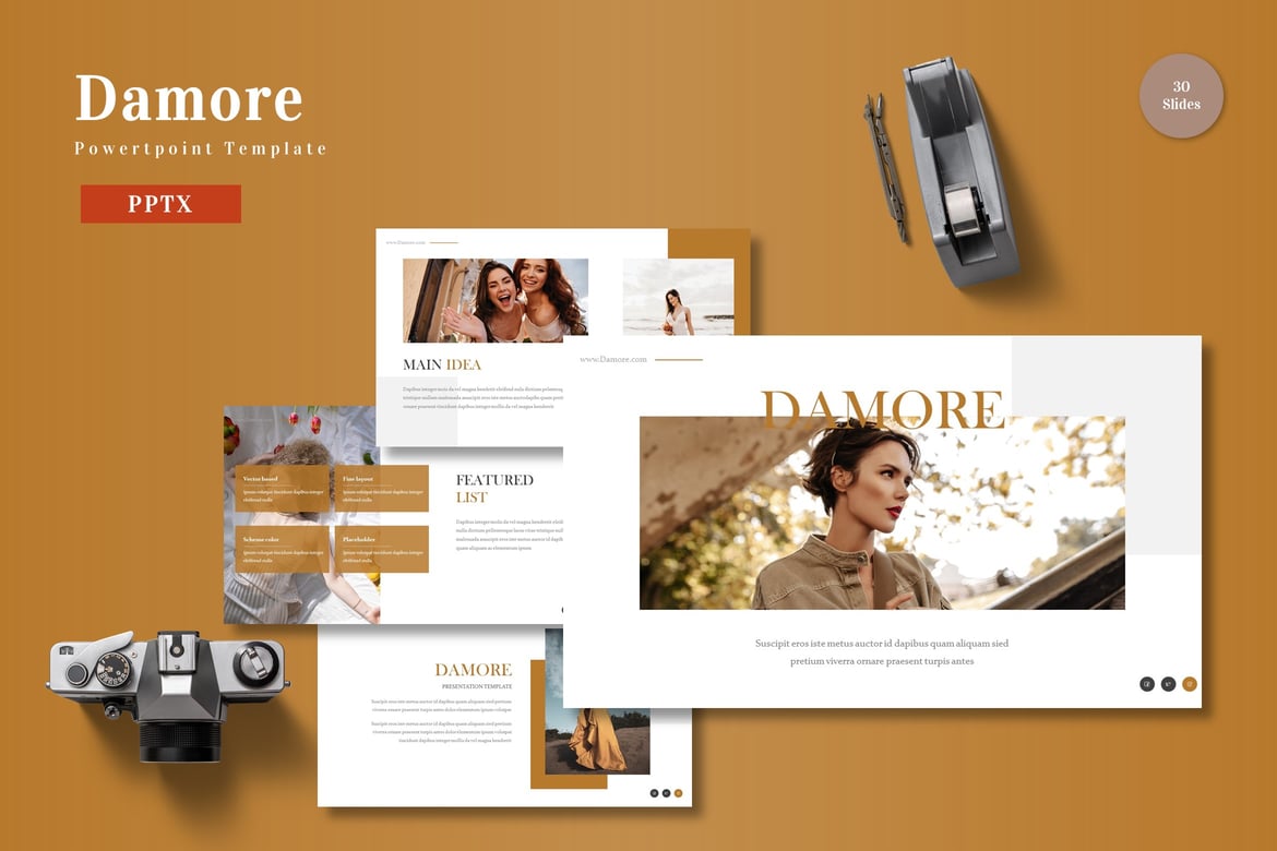Template Powerpoint Damore - Solusi Presentasi Profesional Anda