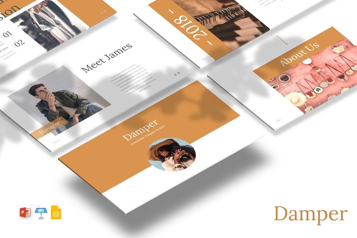 Template Presentasi Damper - PowerPoint, Google Slides, dan Keynote