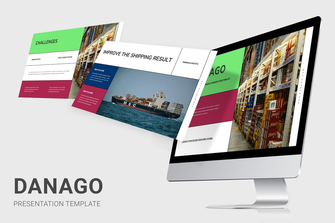Template Presentasi Powerpoint Perusahaan Logistik Danago