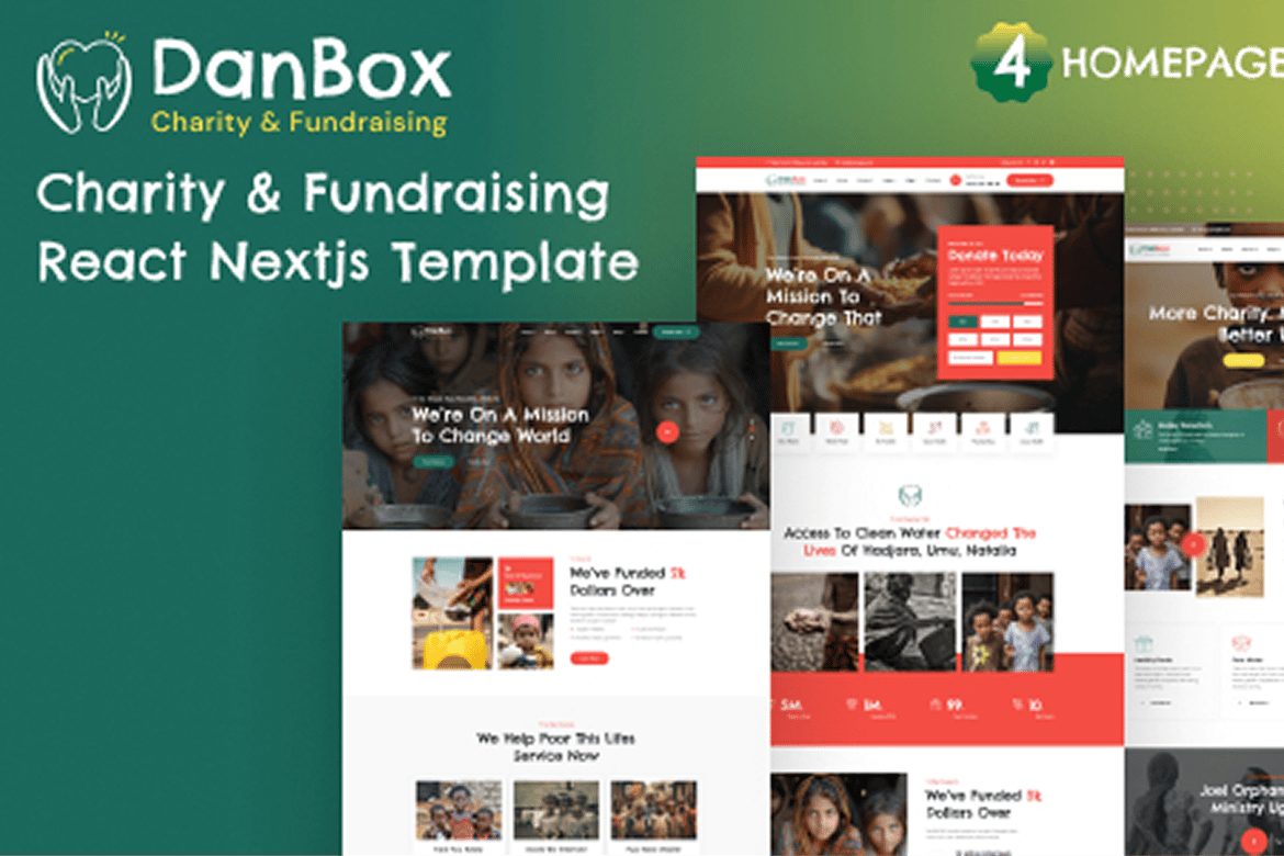 Danbox - Template Website Charity & Fundraising yang Profesional