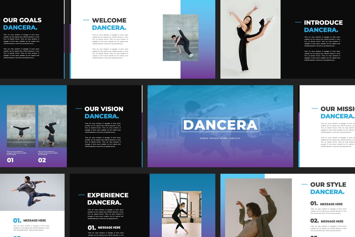 Dancera - Template Presentasi PowerPoint yang Energik