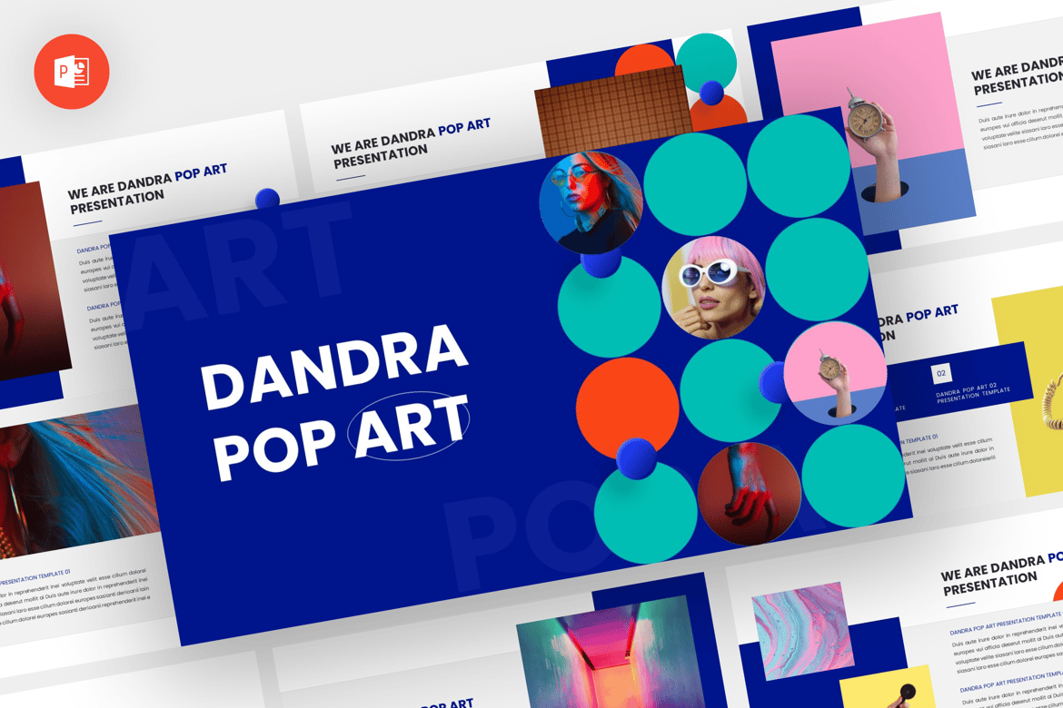 Dandra - Template Powerpoint Pop Art Kreatif dan Profesional
