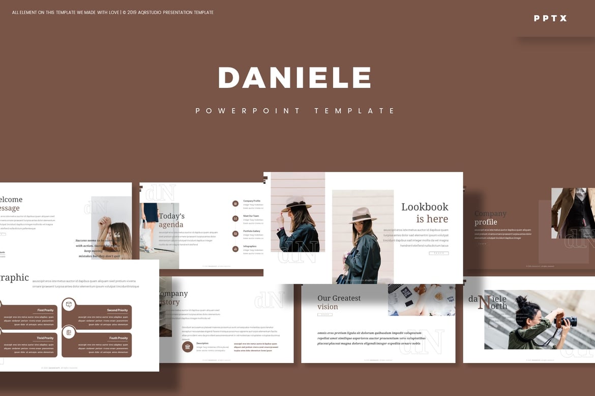 Template PowerPoint Daniele - Solusi Presentasi Profesional
