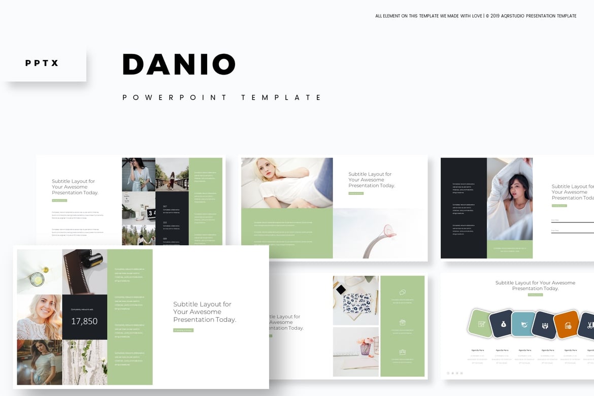 Danio - Template Powerpoint Serbaguna yang Menarik