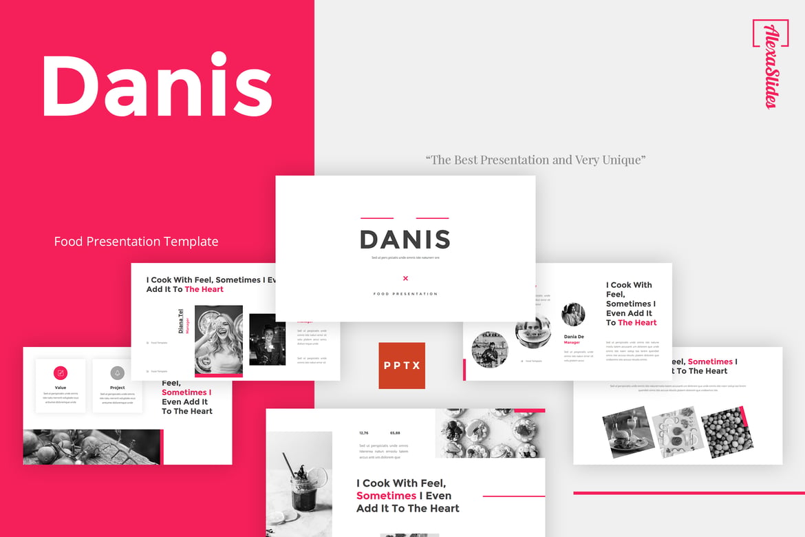 Template Presentasi Makanan Danis - Kreatif dan Fleksibel