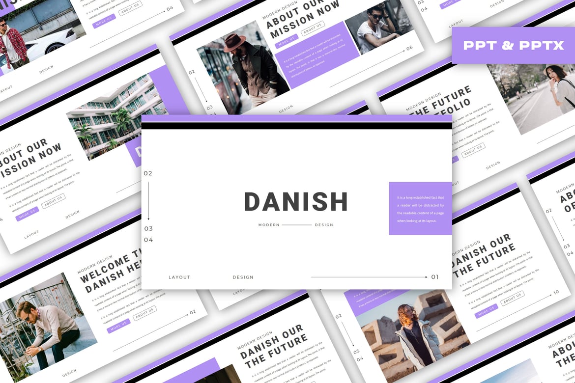 Template PowerPoint Danish - Presentasi Menarik dan Profesional