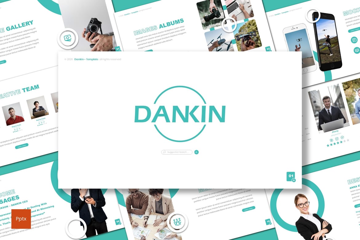 Dankin - Template Presentasi PowerPoint Minimalis dan Kreatif