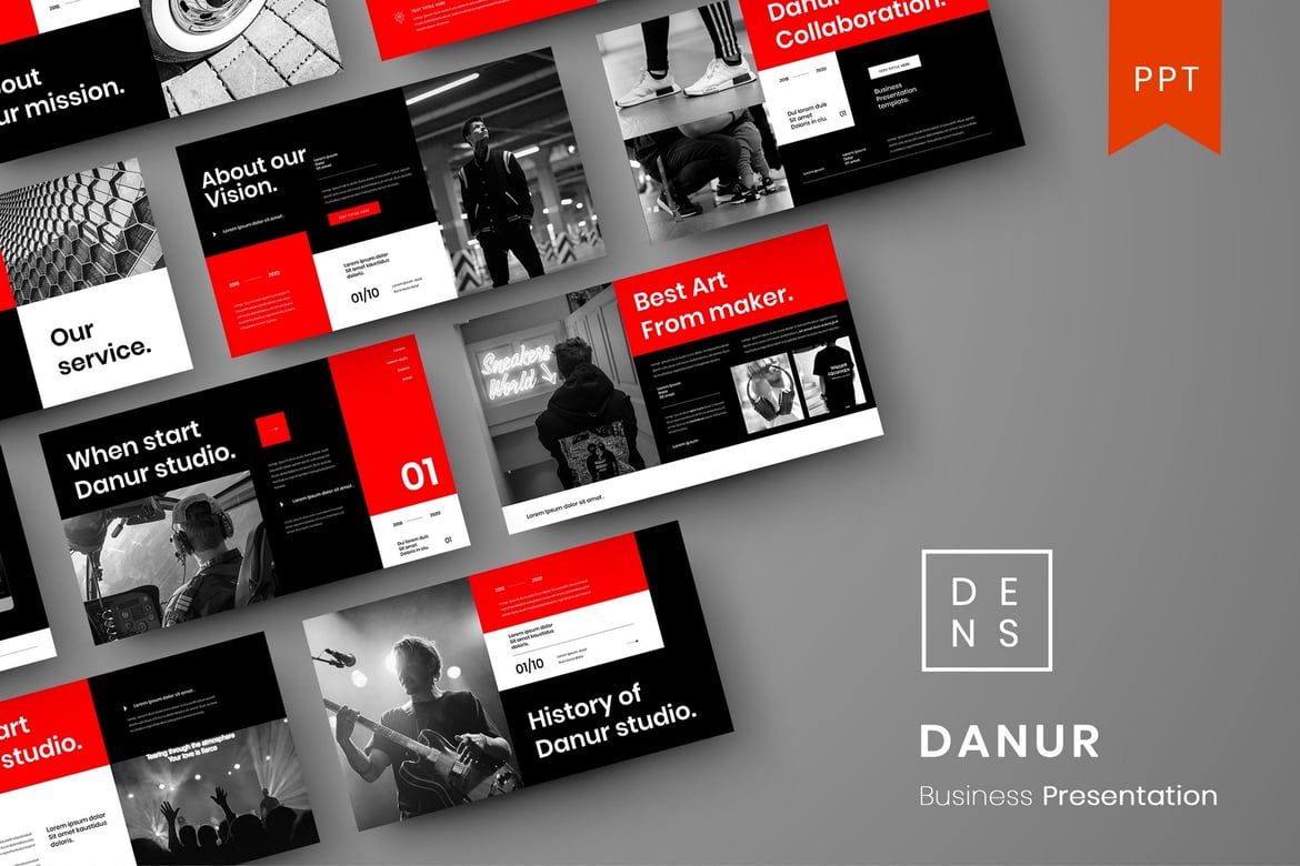 Danur – Template PowerPoint Bisnis Modern