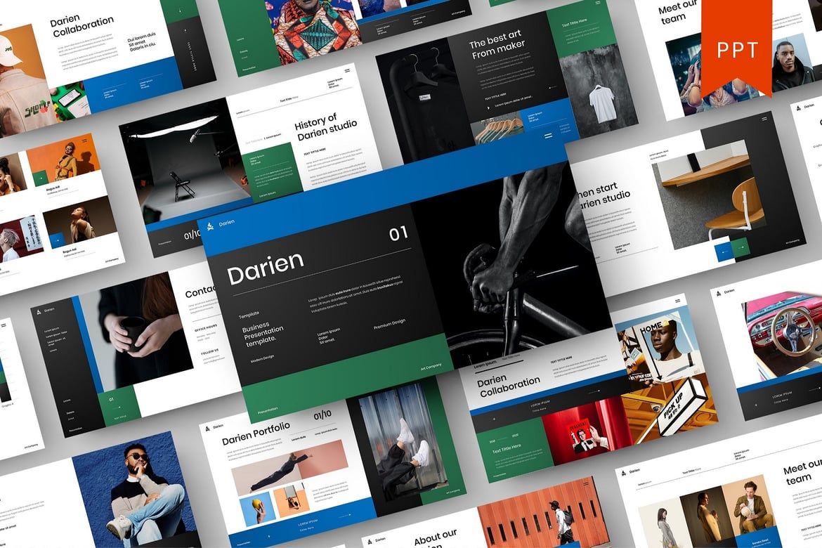 Darien – Template PowerPoint Bisnis Profesional