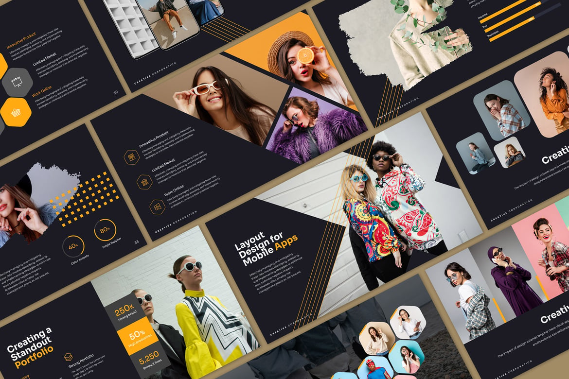 Template Presentasi Powerpoint Era Gelap yang Menarik
