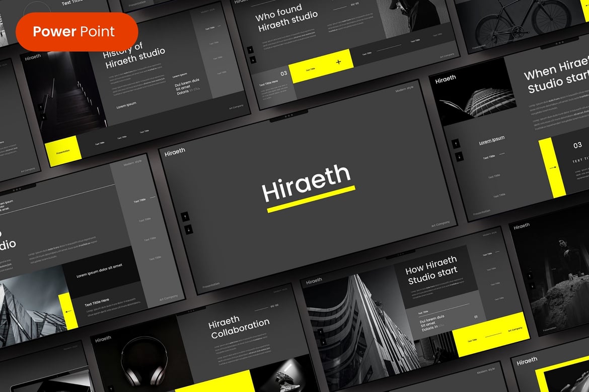 Template Presentasi PowerPoint Gelap yang Menarik