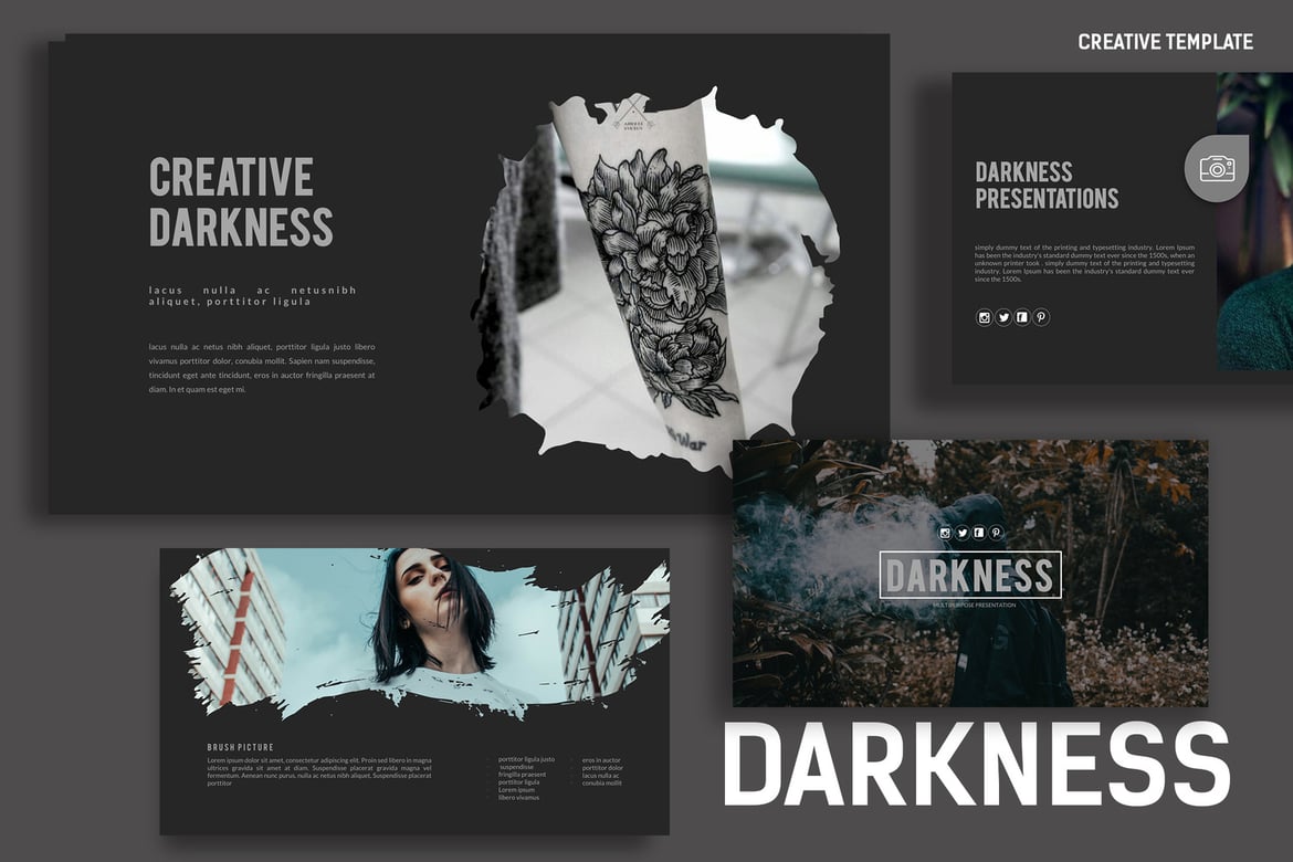Template Powerpoint Gelap yang Modern dan Elegan