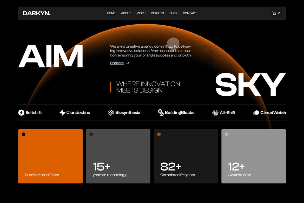 Darkyn - Tema WordPress Kreatif untuk Agensi Modern
