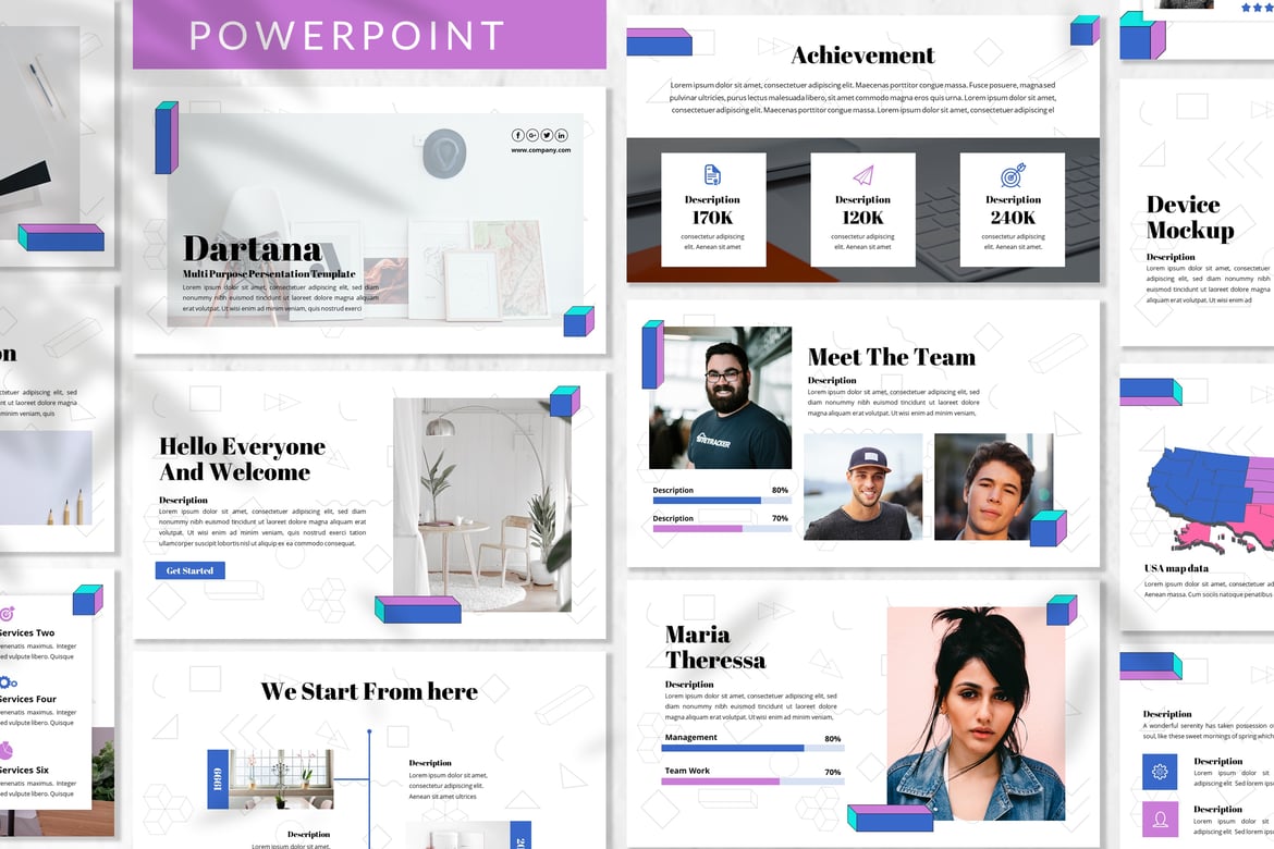 Dartana - Template Presentasi Powerpoint Profesional