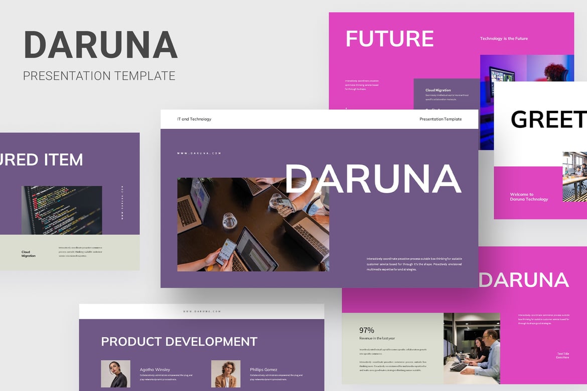Template Presentasi PowerPoint Daruna - Solusi Desain Modern untuk Presentasi Anda