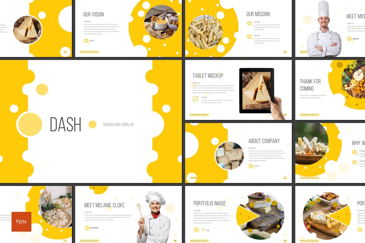 Template Presentasi PowerPoint Dash - Kreatif dan Minimalis untuk Bisnis Anda