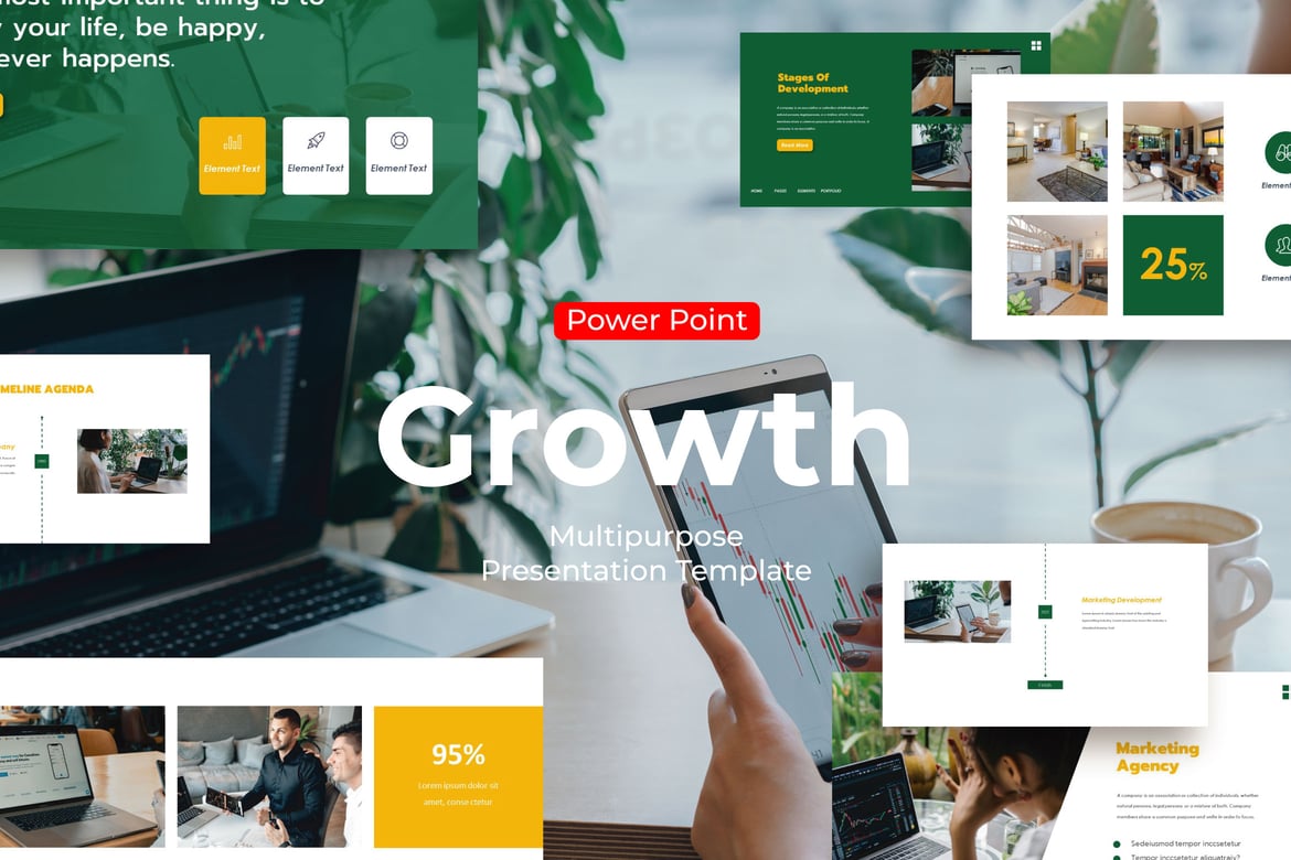 Template Presentasi Dashboard untuk Pertumbuhan Bisnis