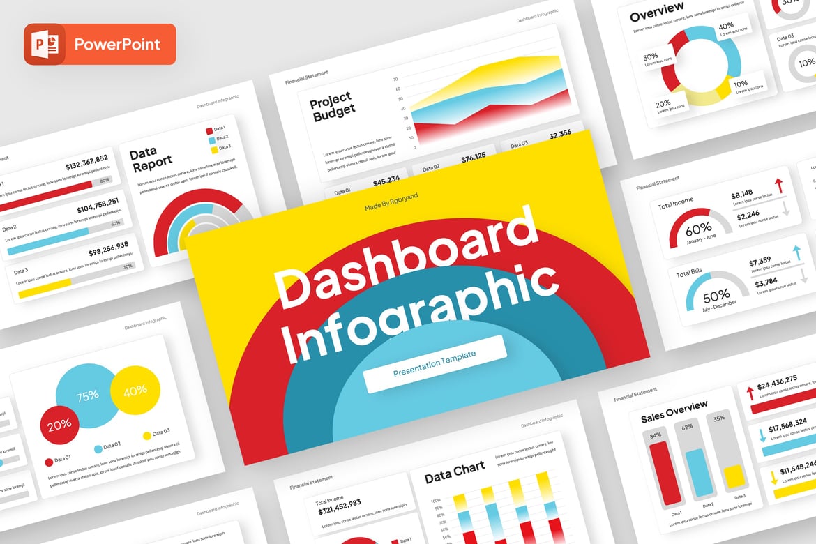 Template Presentasi Infografis Dashboard yang Menarik