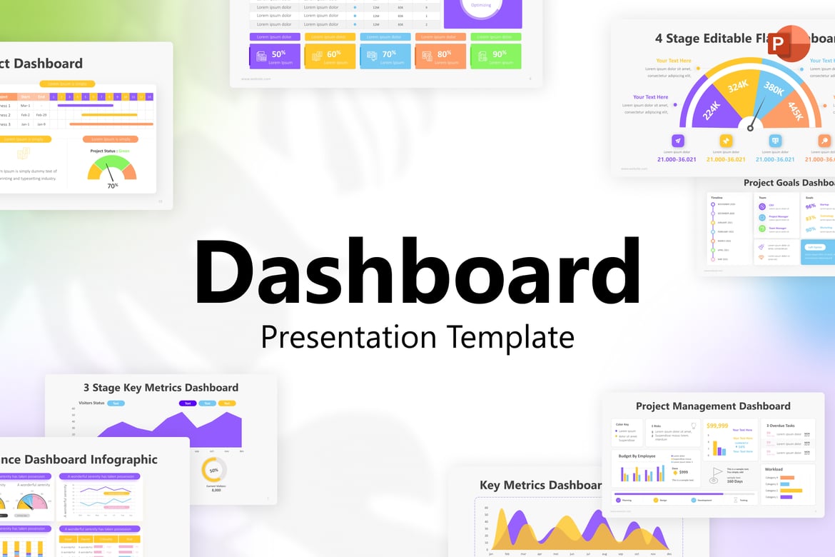 Template Presentasi Infografis Dashboard yang Menarik