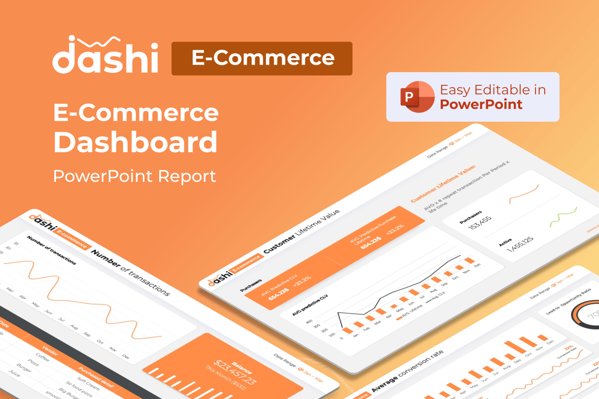 Template PowerPoint E-commerce Dashi yang Menarik dan Profesional