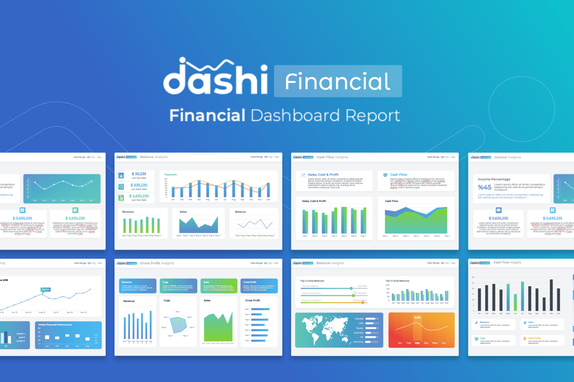 Template PowerPoint Dashi - Dashboard Keuangan yang Menarik