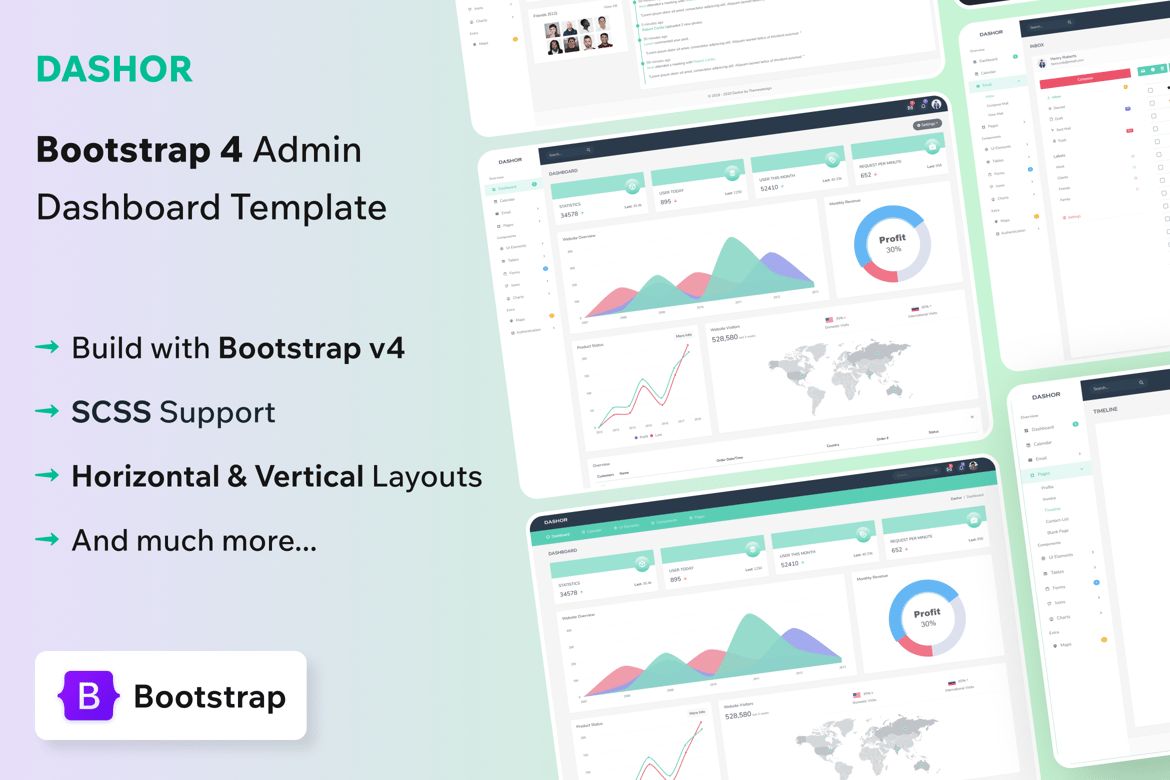 Dashor - Template Website Dashboard Admin yang Responsif dan Modern