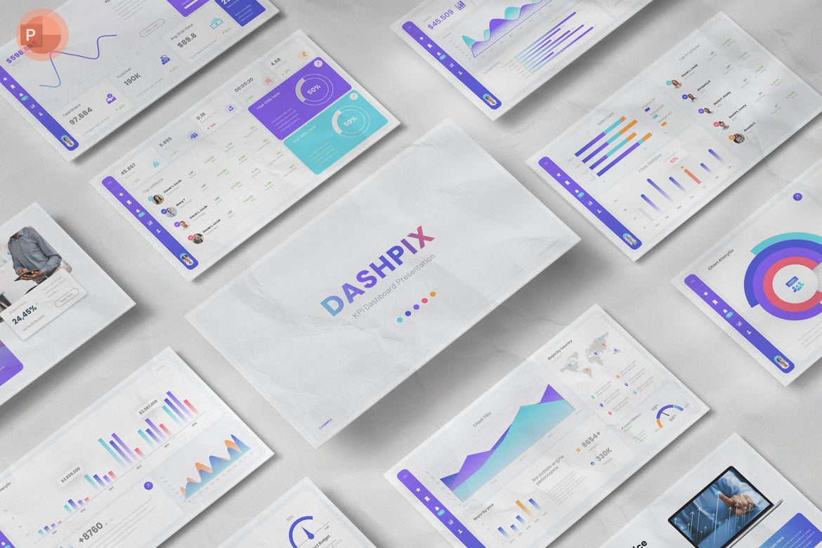 Dashpix - Template Presentasi Dashboard KPI yang Menarik